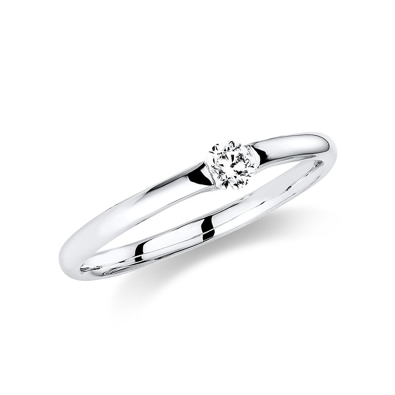 Ring - Solitaire aus Gold mit Diamant - 1J082