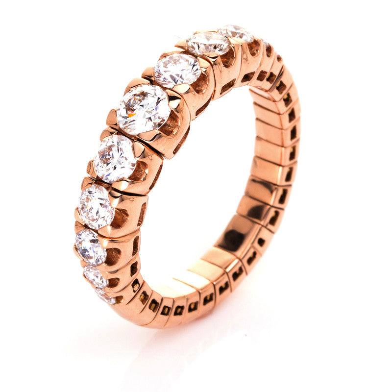 Ring    aus 750/-18 Karat Rotgold mit 11 Diamanten 1