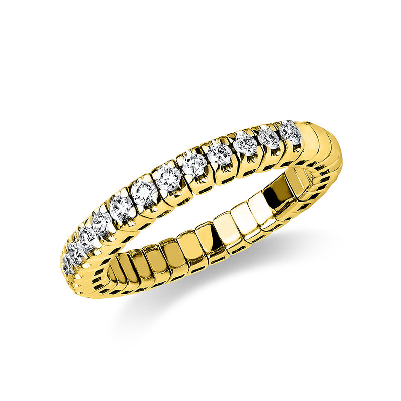 Ring    aus 585/-14 Karat Gelbgold mit 17 Diamanten 0