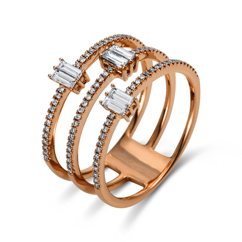 Ring aus Gold mit Diamanten, -Symbol - 1J838