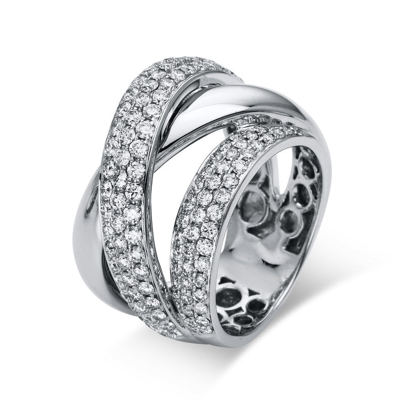 Ring    aus 750/-18 Karat Weißgold mit 122 Diamanten 1