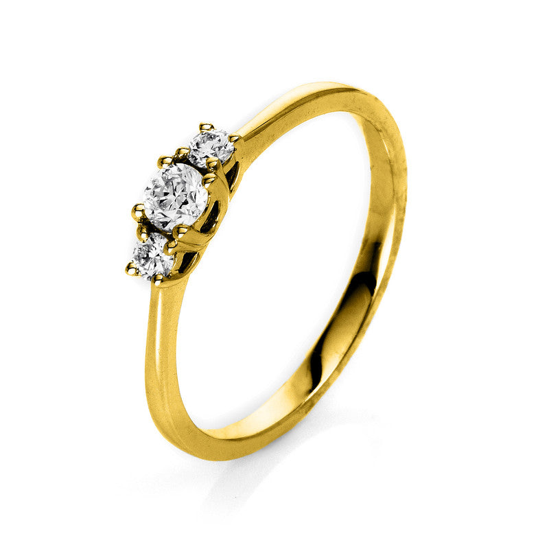 Ring aus Gold mit Diamanten, -Symbol - 1K359