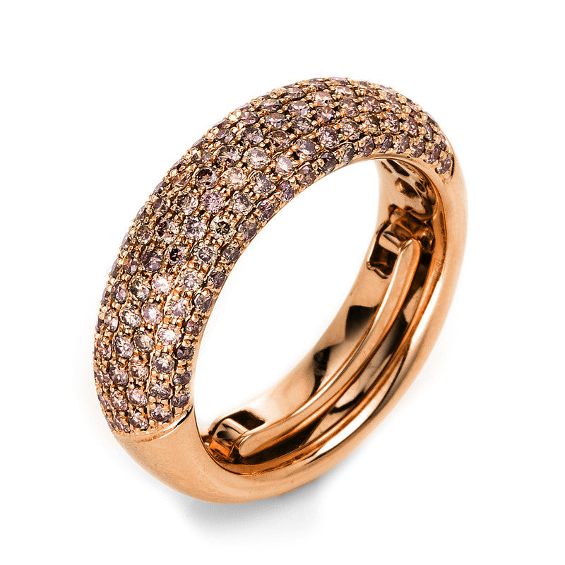 Ring    aus 750/-18 Karat Rotgold mit 133 Diamanten 1