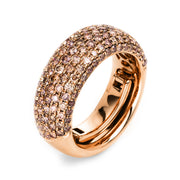 Ring    aus 750/-18 Karat Rotgold mit 133 Diamanten 2