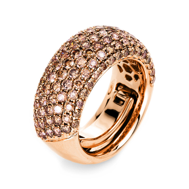 Ring    aus 750/-18 Karat Rotgold mit 119 Diamanten 3