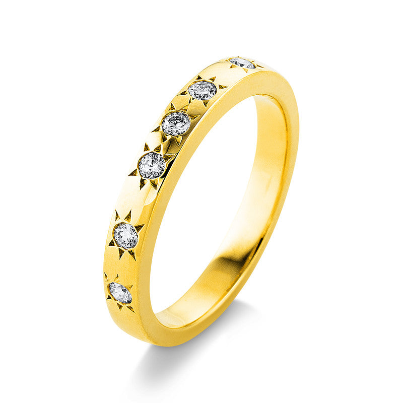 Ring    aus 750/-18 Karat Gelbgold mit 7 Diamanten 0