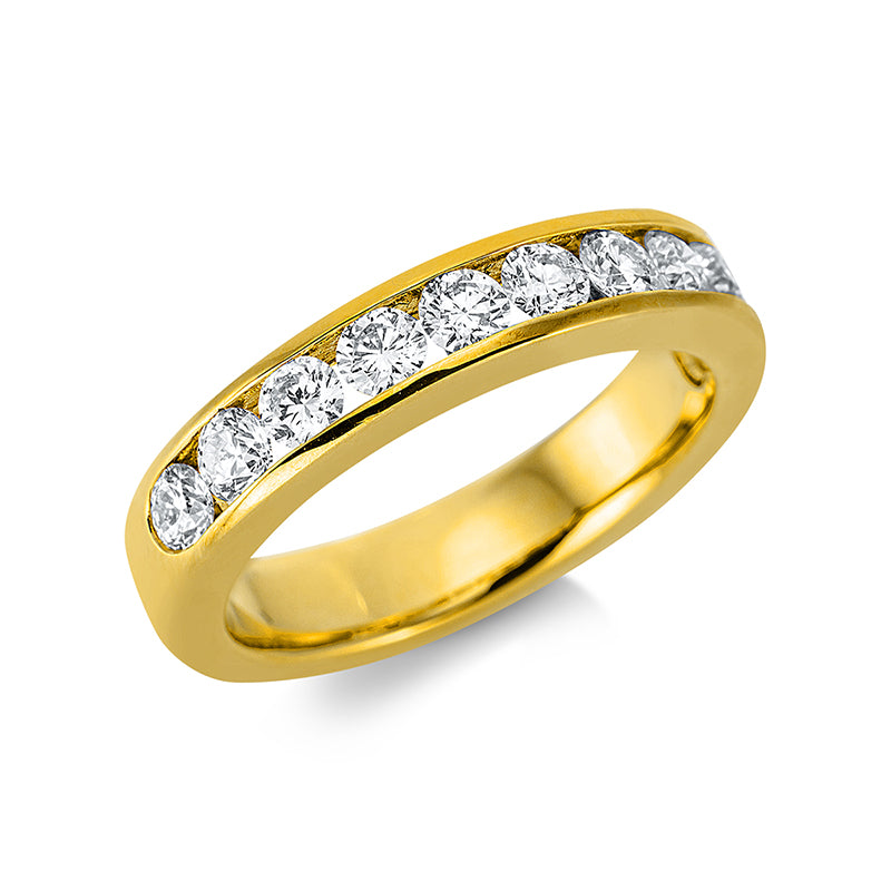 Ring    aus 750/-18 Karat Gelbgold mit 11 Diamanten 0