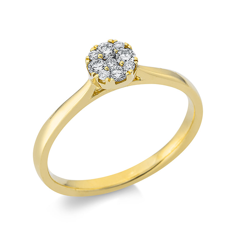 Ring - Halo Sparkle aus Gold mit Diamanten - 1N211