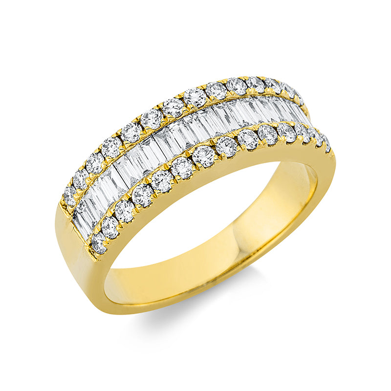 Ring    aus 750/-18 Karat Gelbgold mit 46 Diamanten 0