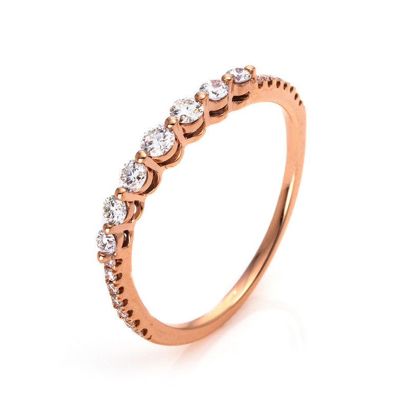 Ring    aus 750/-18 Karat Rotgold mit 21 Diamanten 0