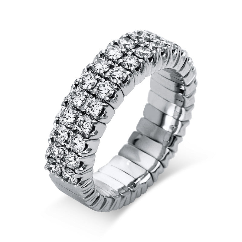 Ring aus Gold mit Diamanten, -Symbol, elastisch - 1N620