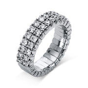 Ring aus Gold mit Diamanten, -Symbol, elastisch - 1N620
