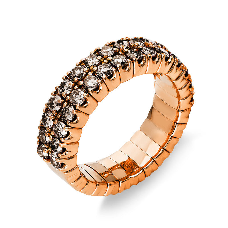 Ring - Pavé aus Gold mit Diamanten, elastisch - 1N622