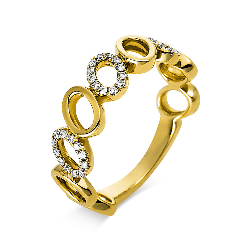 Ring    aus 750/-18 Karat Gelbgold mit 36 Diamanten 0