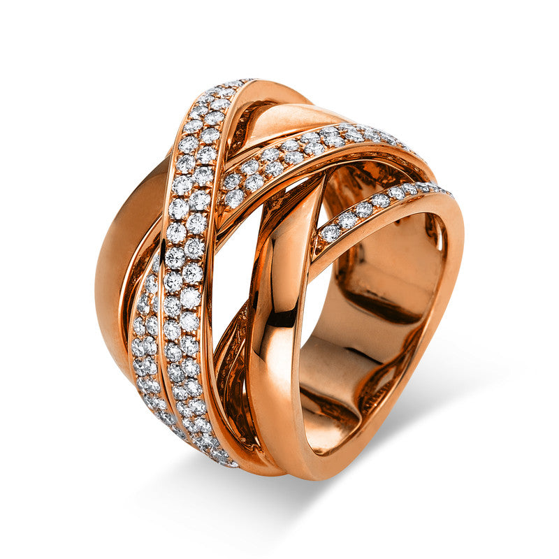 Ring - Mehrfachsteinbesatz aus Gold mit Diamanten - 1O060