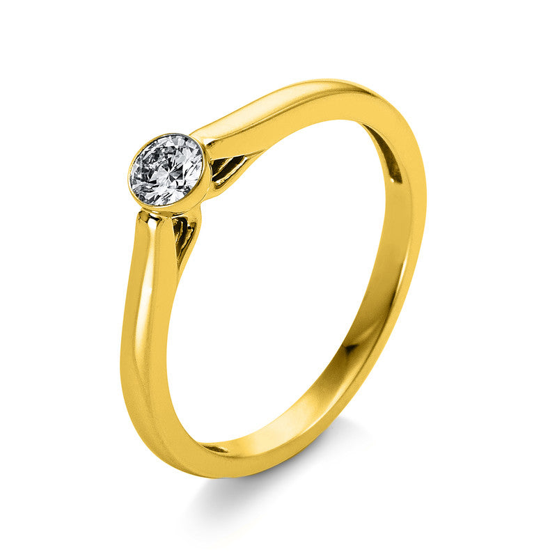 Ring    aus 750/-18 Karat Gelbgold mit 1 Diamant 0