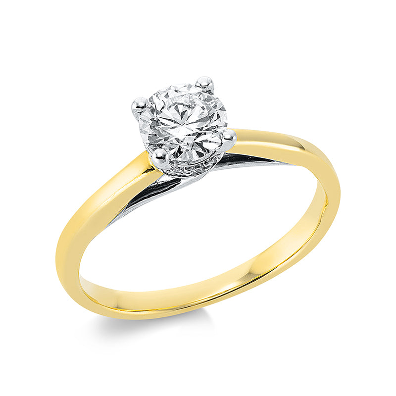 Ring    aus 750/-18 Karat Weißgold Gelbgold Platin 950 mit 13 Diamanten 0