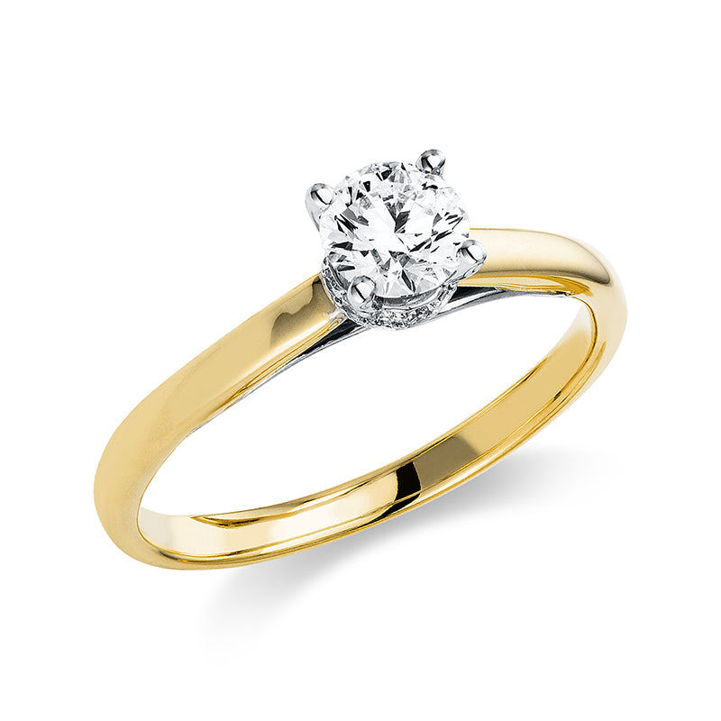 Ring    aus 750/-18 Karat Weißgold Gelbgold Platin 950 mit 13 Diamanten 0