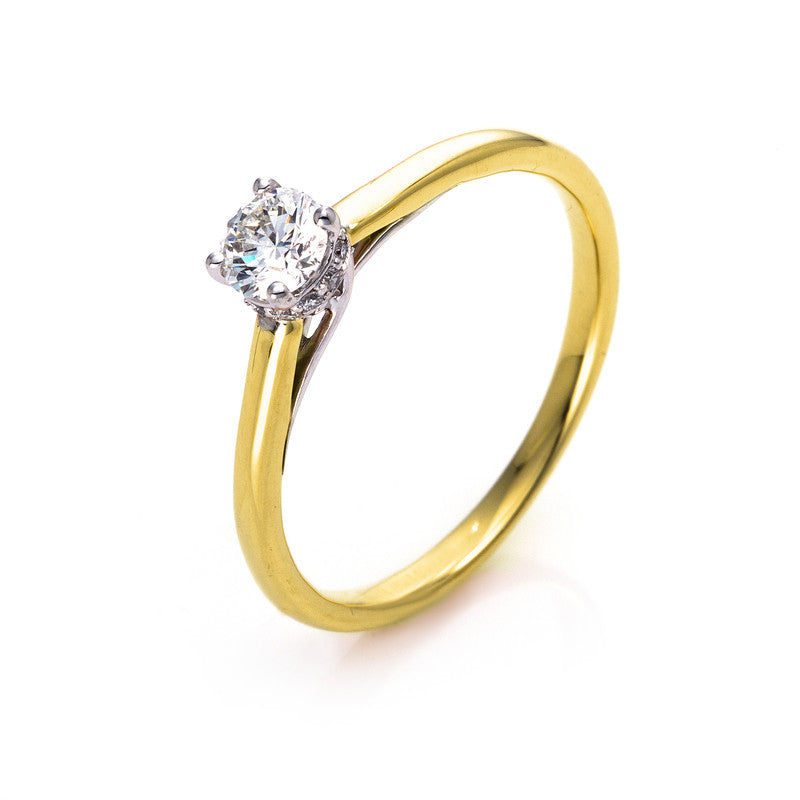 Ring    aus 750/-18 Karat Weißgold Gelbgold Platin 950 mit 13 Diamanten 0