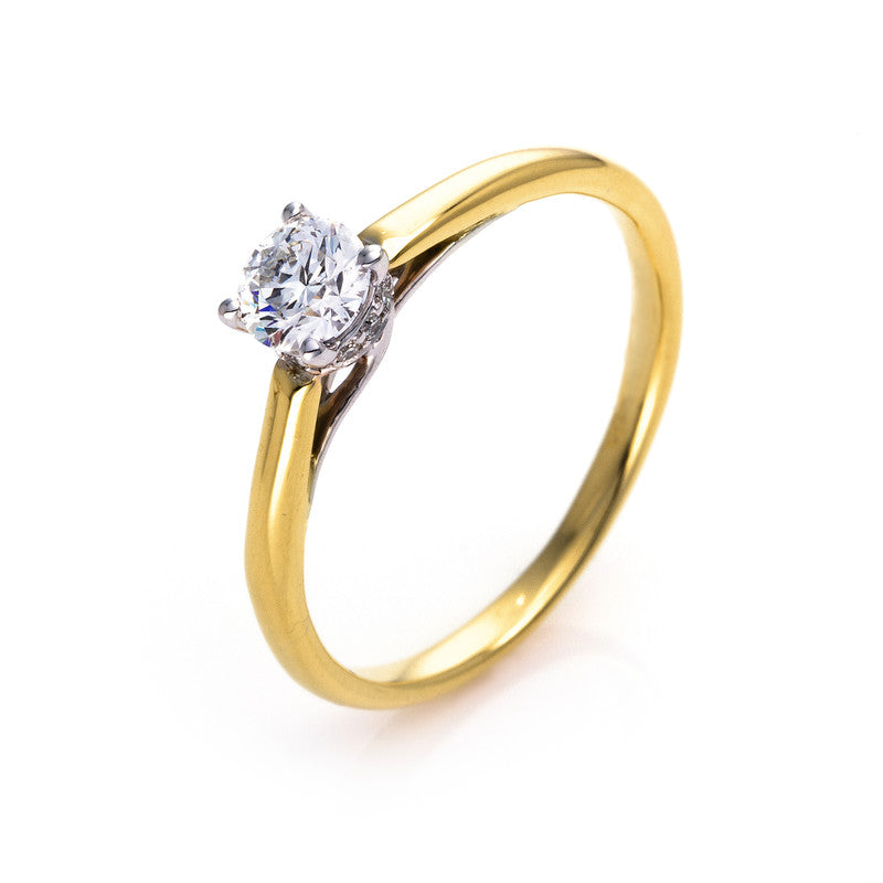 Ring    aus 750/-18 Karat Weißgold Gelbgold Platin 950 mit 13 Diamanten 0