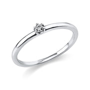 Ring    aus 950/-Platin Platin mit 1 Diamant 0