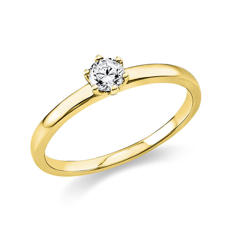 Ring - Solitaire aus Gold mit Diamant - 1O323