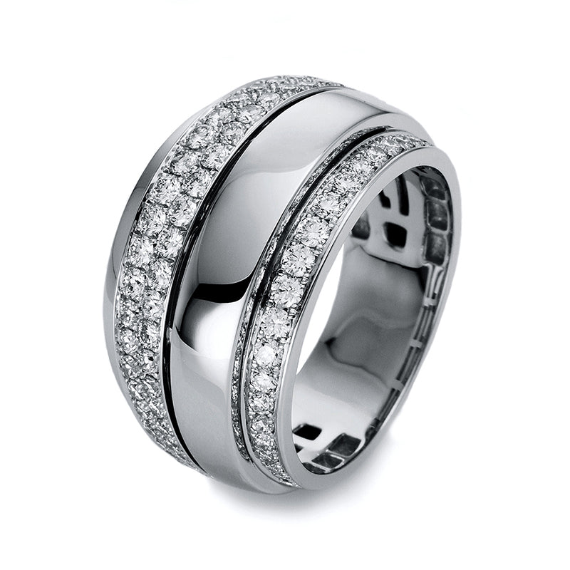 Ring    aus 750/-18 Karat Weißgold mit 72 Diamanten 0