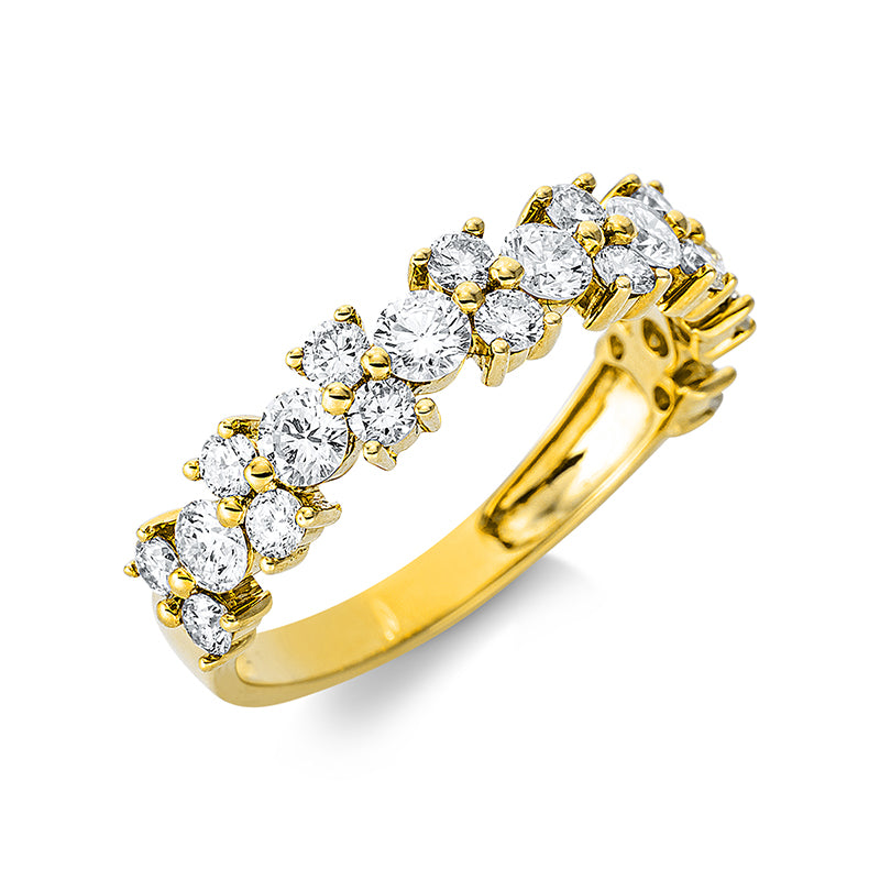 Ring    aus 750/-18 Karat Gelbgold mit 23 Diamanten 1