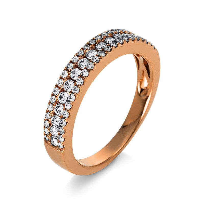 Ring    aus 750/-18 Karat Rotgold mit 62 Diamanten 0