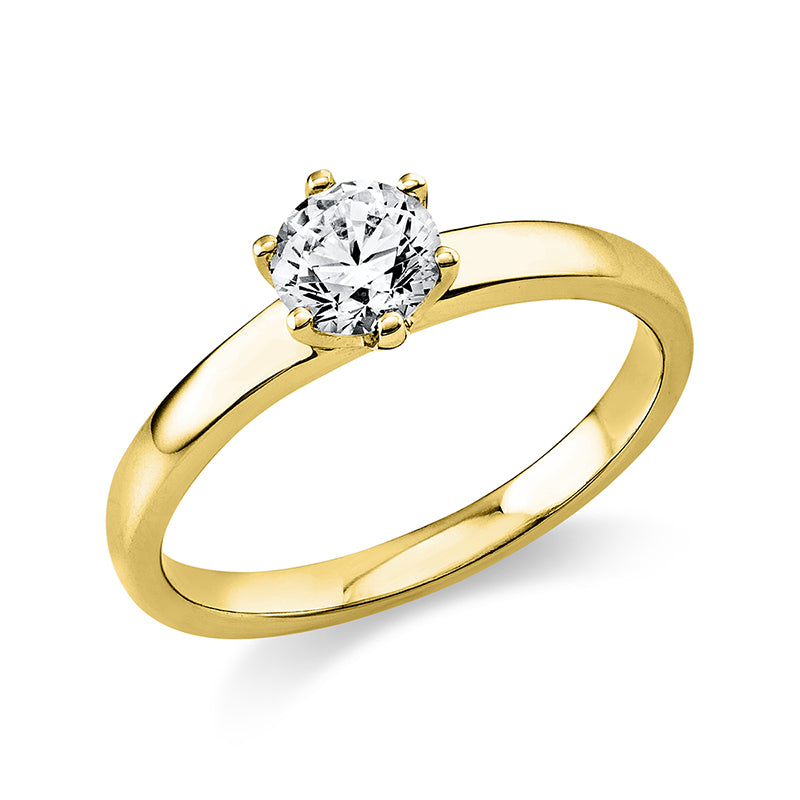 Ring - Solitaire aus Gold mit Diamant, GIA Zertifikat - 1P114