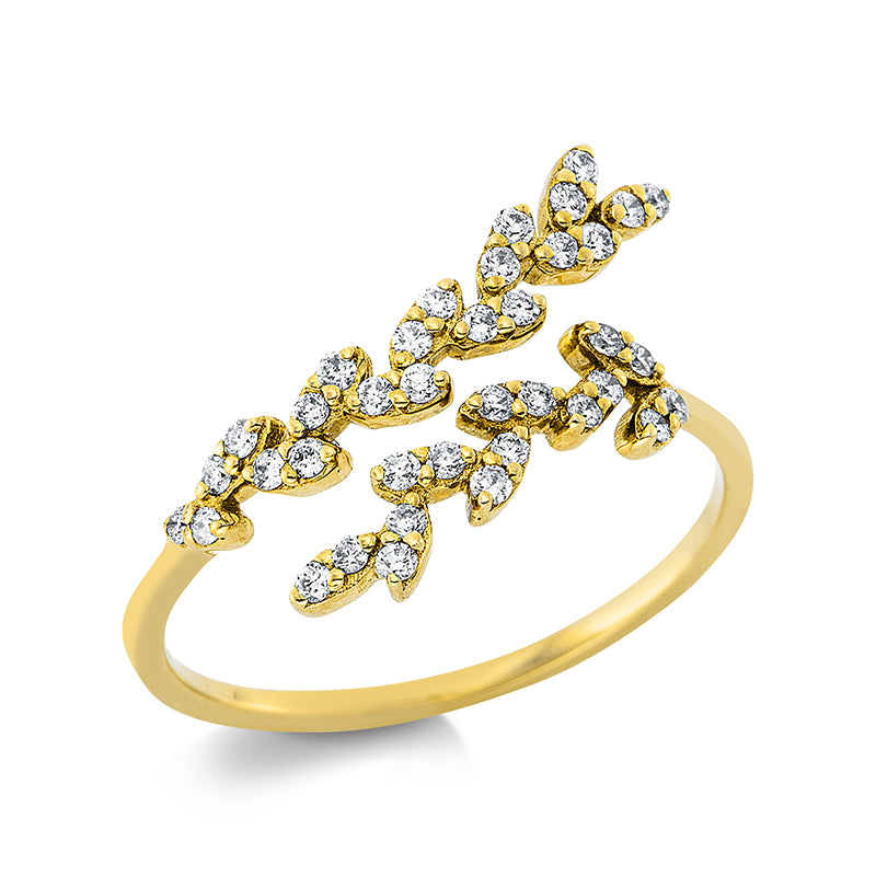 Ring    aus 750/-18 Karat Gelbgold mit 38 Diamanten 0