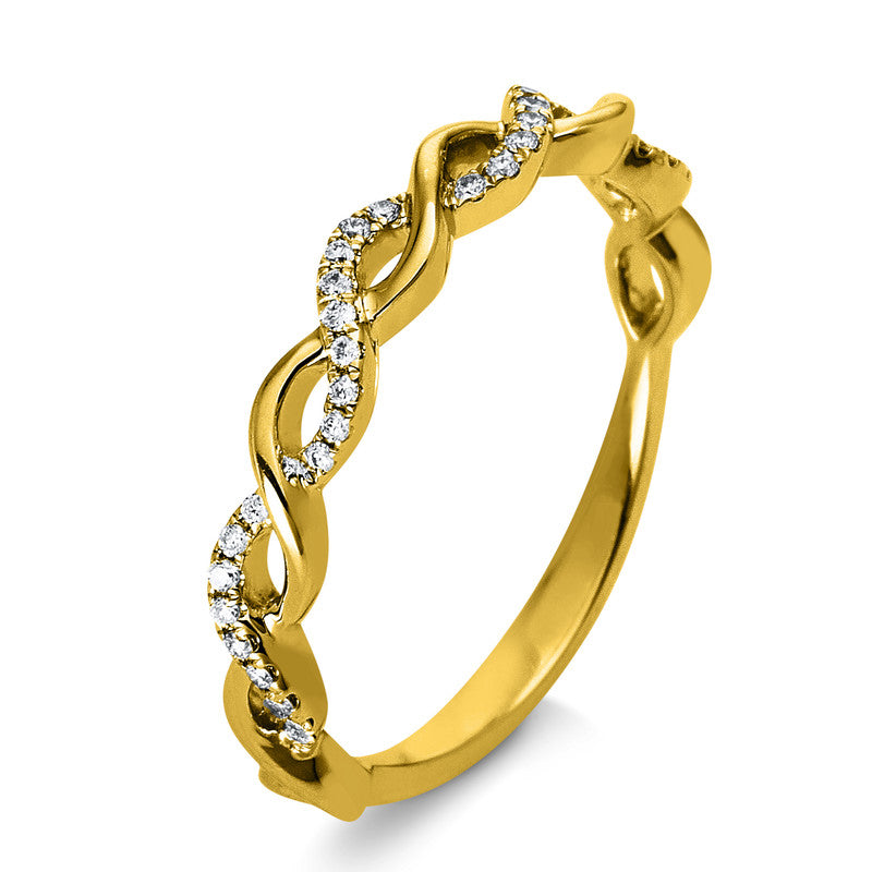 Ring    aus 750/-18 Karat Gelbgold mit 32 Diamanten 0