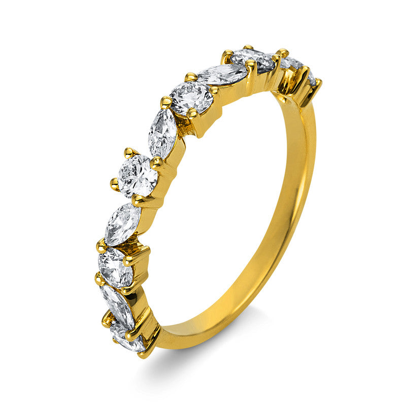 Ring    aus 750/-18 Karat Gelbgold mit 12 Diamanten 0