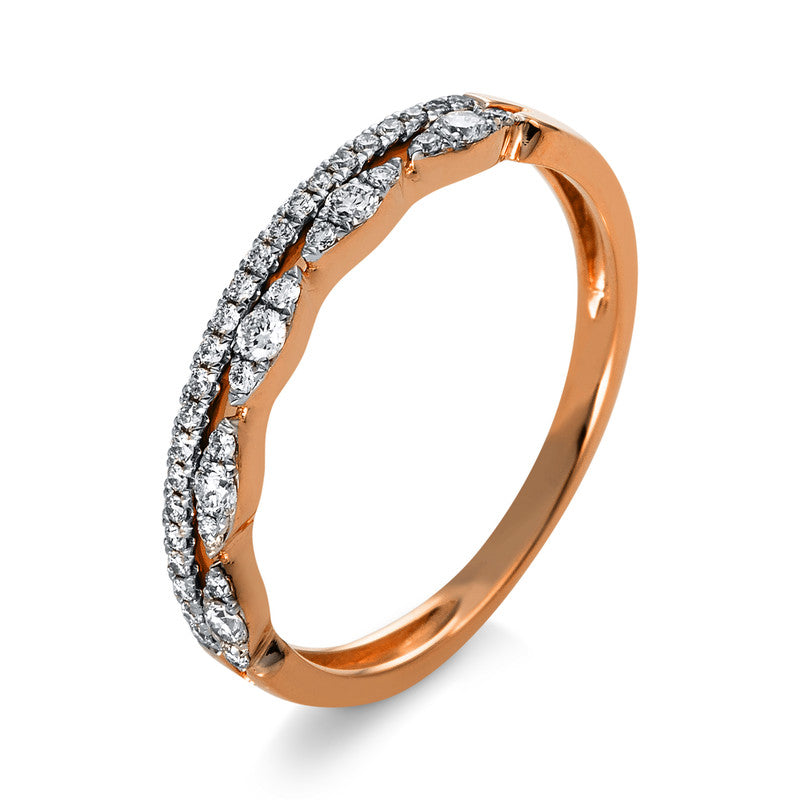 Ring    aus 585/-14 Karat Rotgold mit 38 Diamanten 0