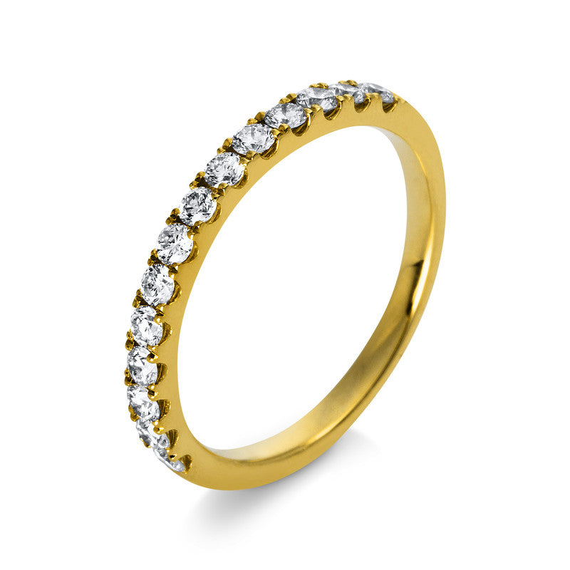 Ring - Memoire halb aus Gold mit Diamanten - 1P502