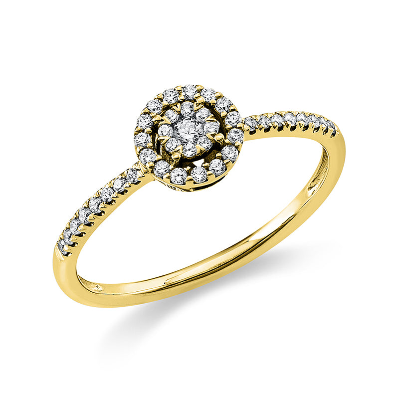 Ring - Halo Sparkle aus Gold mit Diamanten - 1Q217