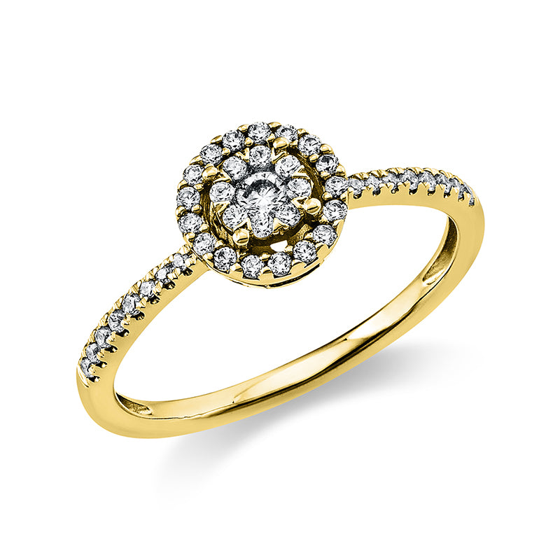 Ring - Halo Sparkle aus Gold mit Diamanten - 1Q218