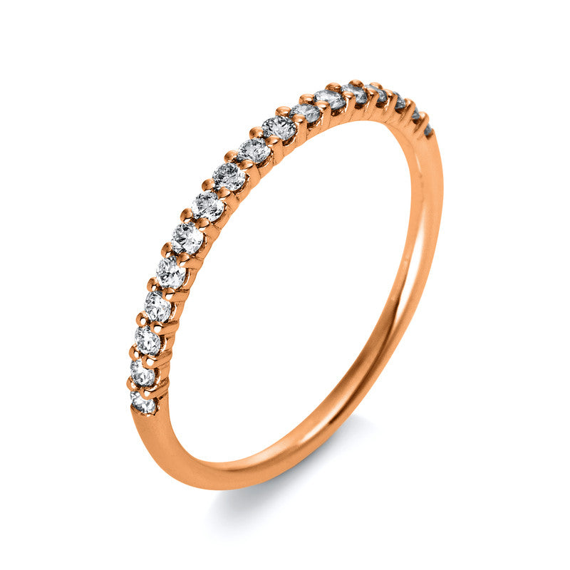 Ring - Memoire halb aus Gold mit Diamanten - 1Q255