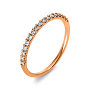 Ring - Memoire halb aus Gold mit Diamanten - 1Q255