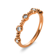 Ring    aus 750/-18 Karat Rotgold mit 5 Diamanten 0