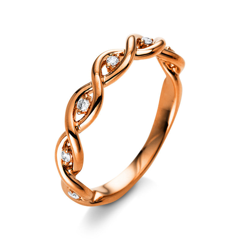 Ring    aus 750/-18 Karat Rotgold mit 6 Diamanten 0