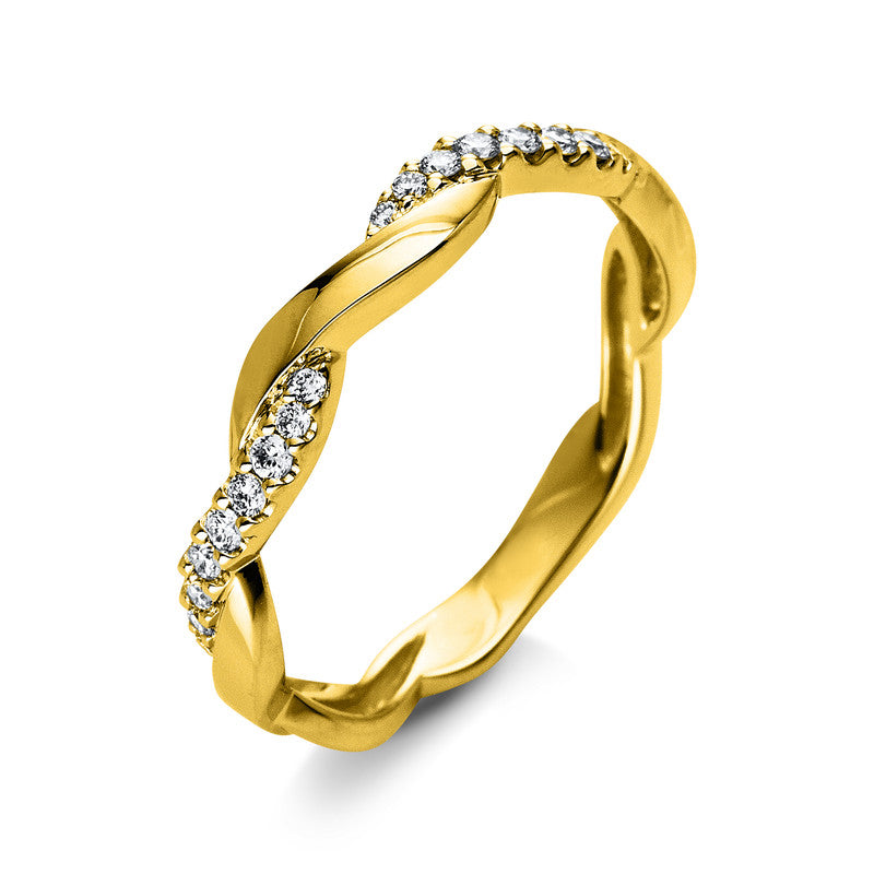 Ring    aus 750/-18 Karat Gelbgold mit 18 Diamanten 0