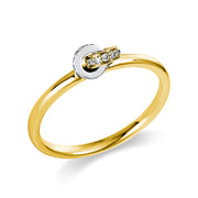 Ring - Moderner Schmuck aus Gold mit Diamanten, Kreis-Symbol - 1Q406