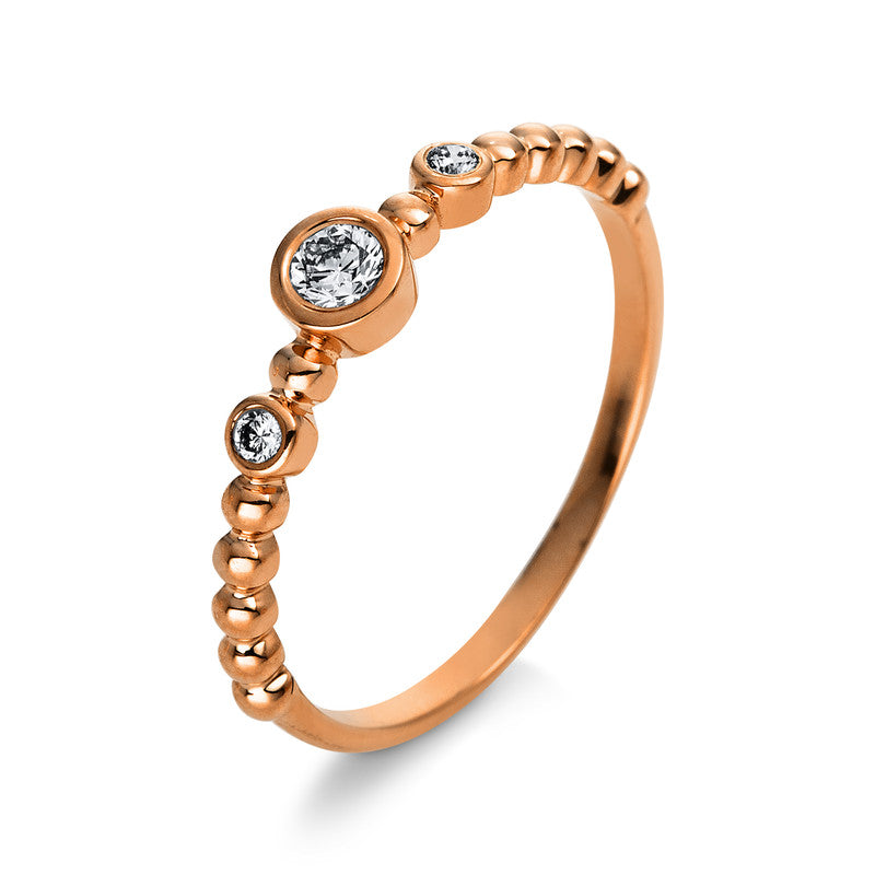 Ring    aus 750/-18 Karat Rotgold mit 3 Diamanten 0