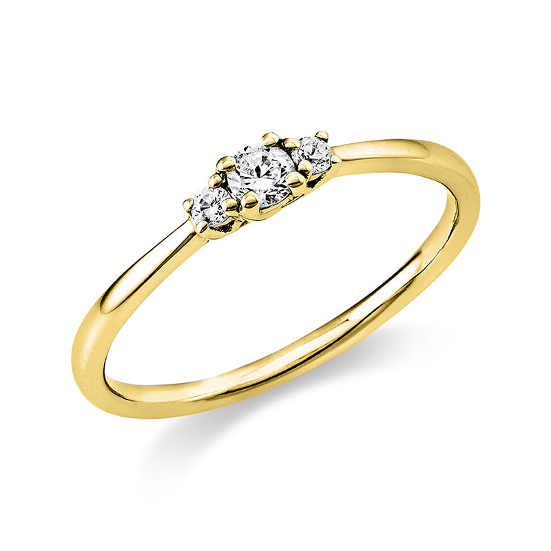 Ring aus Gold mit Diamanten, -Symbol - 1Q747