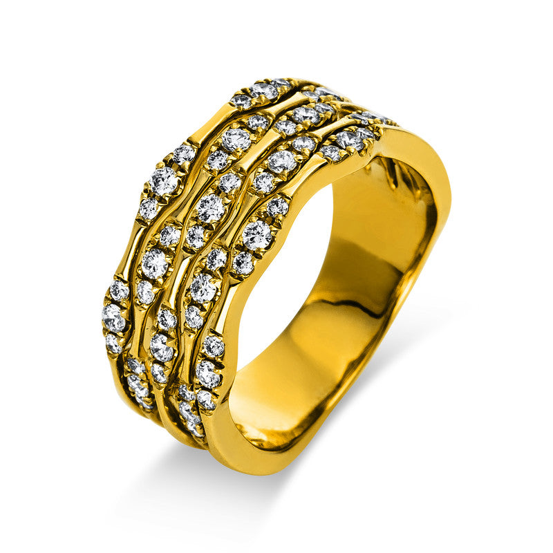 Ring    aus 750/-18 Karat Gelbgold mit 51 Diamanten 0