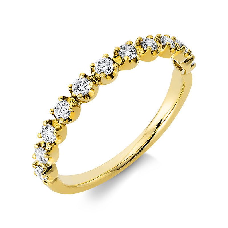 Ring    aus 750/-18 Karat Gelbgold mit 11 Diamanten 0