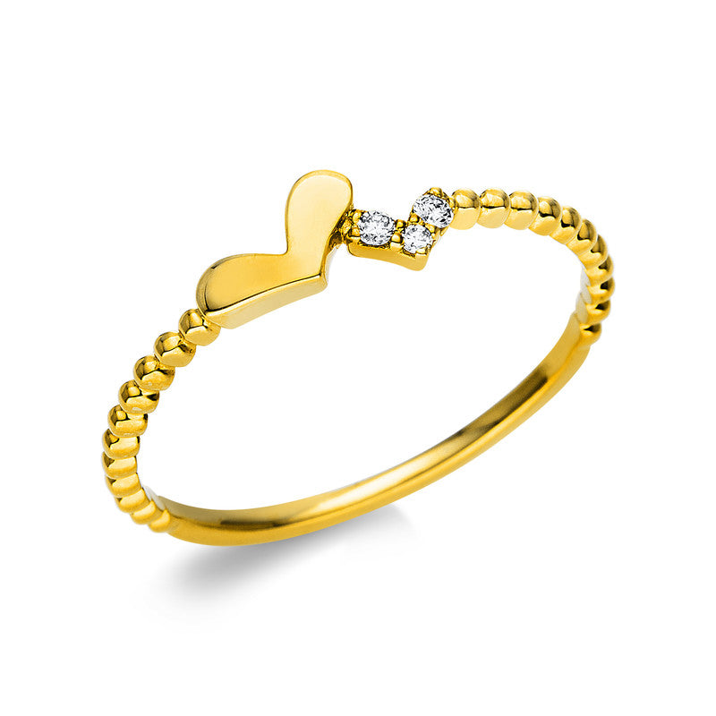Ring    aus 750/-18 Karat Gelbgold mit 3 Diamanten 0