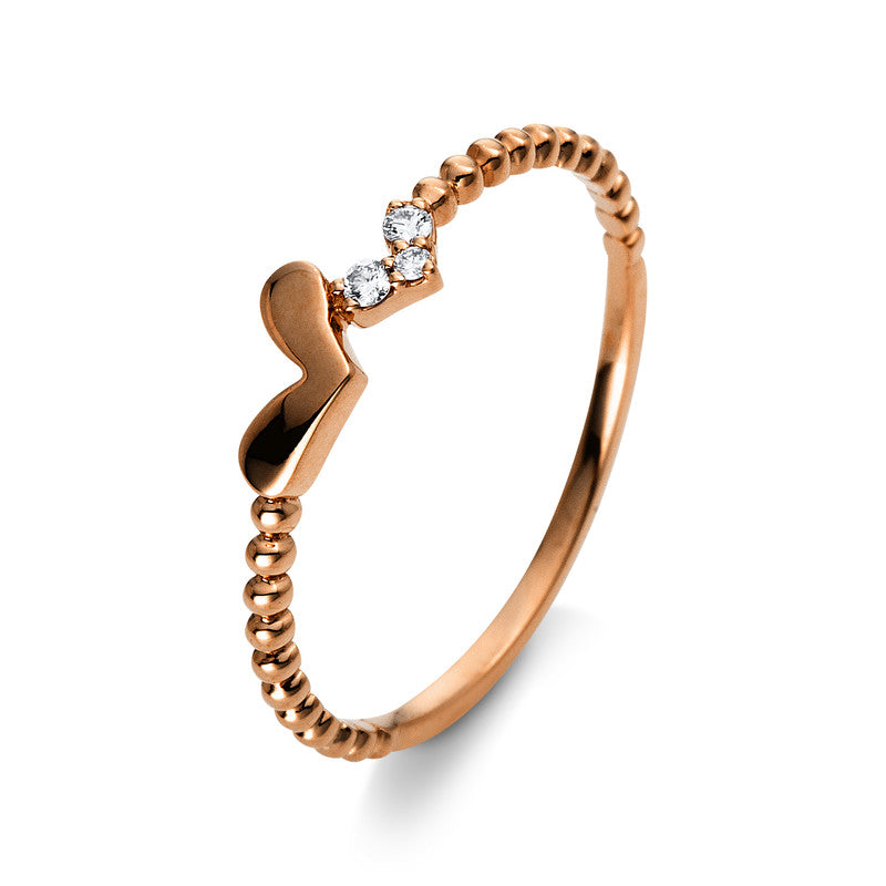 Ring    aus 750/-18 Karat Rotgold mit 3 Diamanten 0