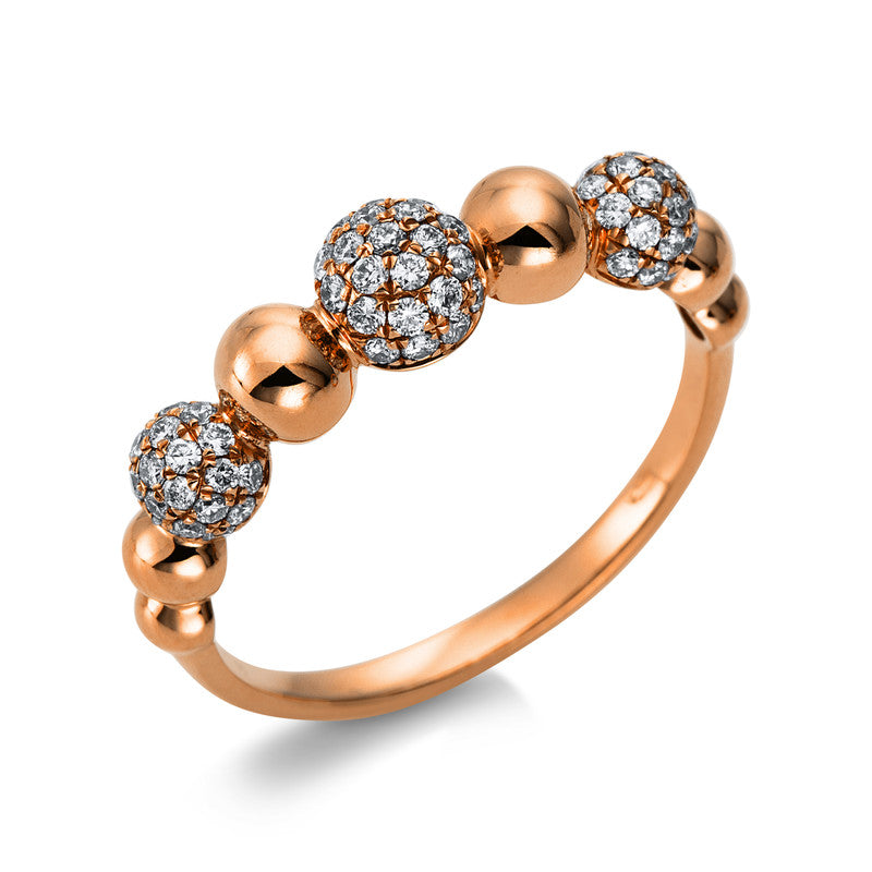 Ring - Pavé aus Gold mit Diamanten, Kugel-Symbol - 1S141